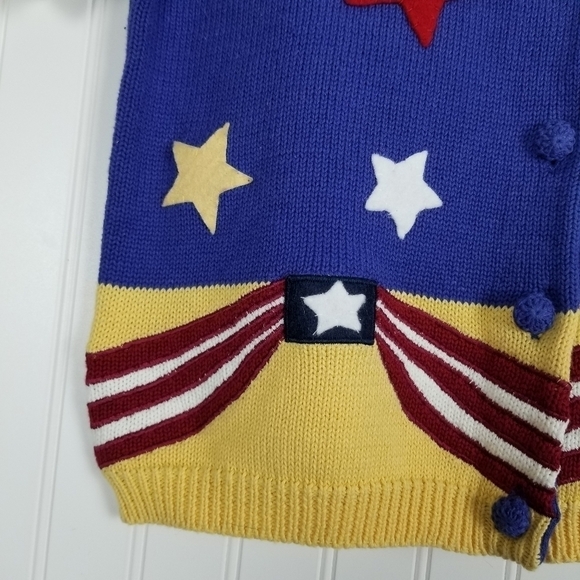 Brandon Thomas Cardigan Sweater Stars and Stripes - Picture 3 of 8